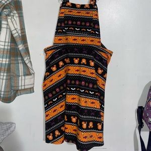 Brand New Disney Mickey Pumpkin Overall Dress/Skirt